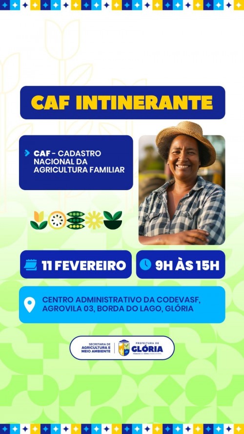 [Cadastro do CAF Itinerante facilita acesso de agricultores familiares a benefícios em Glória]